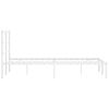 vidaXL Cadru de pat metalic cu tăblie, alb, 120x190 cm