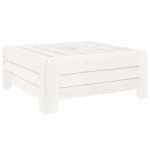 vidaXL Mască pentru suport de umbrelă, alb, lemn masiv de pin