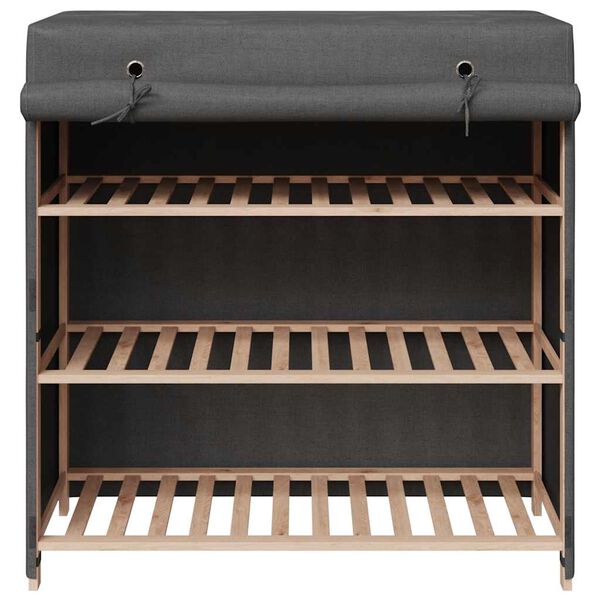 vidaXL Pantofar cu husă, gri, 79 x 40 x 80 cm, material textil