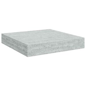 vidaXL Raft de perete suspendat, gri beton, 23x23,5x3,8 cm, MDF