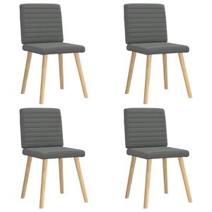 vidaXL Scaune de bucătărie pivotante, 4 buc., gri &icirc;nchis, textil