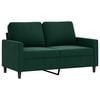 vidaXL Canapea cu 2 locuri, verde &icirc;nchis, 120 cm, catifea