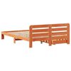 vidaXL Cadru de pat fără saltea, maro ceruit 150x200 cm lemn masiv pin