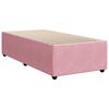vidaXL Pat box spring cu saltea, roz, 100x200 cm, catifea