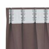 vidaXL Perdele Opaque cu Inel 2 pcs Maro &icirc;nchis 245 x 140 cm Poliester
