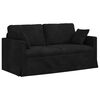 vidaXL Canapea 2 pcs Negru 158 x 78 x 80 cm Catifea