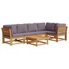 vidaXL Set mobilier grădină cu perne, 6 piese, lemn masiv acacia