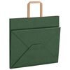 vidaXL Pungi de hârtie 250 buc cu mânere verde 32x22x28 cm