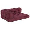 vidaXL Perna pentru canapea pe palet 3 pcs Bordo 120 x 80 x 38 cm