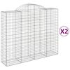 vidaXL Coșuri gabion arcuite 2 buc, 200x50x160/180 cm, fier galvanizat
