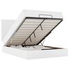 vidaXL Cadru de pat otoman cu saltea alb 140x190 cm piele artificială
