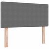 vidaXL Pat cu arcuri cu headboard Gri deschis și alb. 120 x 190 cm