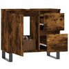 vidaXL Dulap de baie, stejar afumat, 65x33x60 cm, lemn prelucrat