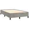 vidaXL Pat box spring cu saltea, gri deschis, 120x190 cm, catifea