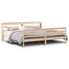 vidaXL Cadru pat cu tăblie 200x200 cm, lemn masiv de pin