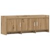 vidaXL Cabinet TV 130 x 33 x 47 cm Stejar Artizanal Lemn prelucrat