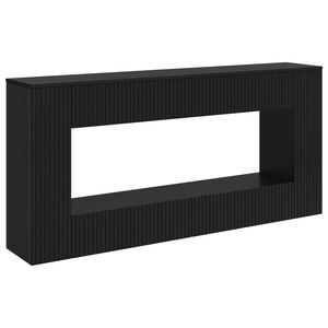 vidaXL Masă de consolă Dungi Negru 155 x 29 x 74 cm Lemn prelucrat