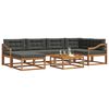 vidaXL Set de canapele de exterior cu pernă 7 pcs Natural și Antracit