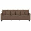 vidaXL Canapea cu 3 locuri, maro, 180 cm, material textil