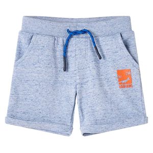 vidaXL Pantaloni scurți pentru copii cu șnur, albastru melanj, 116