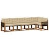 vidaXL Set de canapele de exterior 6 buc. Natural și Bej