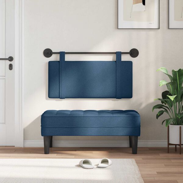 vidaXL Cap de pat suspendat Simplu albastru 100 x 55 x 5 cm țesătură