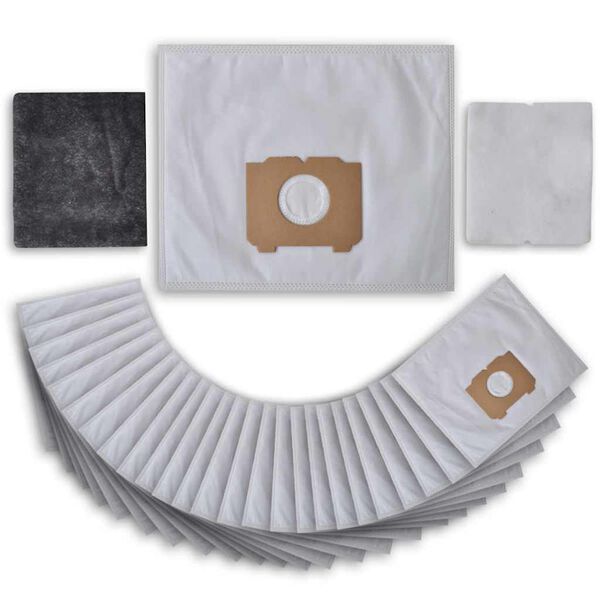 vidaXL Sac de aspirator cu filtre, 25 buc., pentru AEG, Progress, Tornado