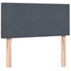 vidaXL Pat box spring cu saltea, gri &icirc;nchis, 90x210 cm, catifea