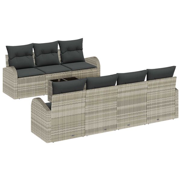 vidaXL Set de canapele pentru grădină Gri deschis 55 x 55 x 37 cm