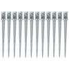 vidaXL Țăruși de sol, 12 buc., argintiu, 8x8x91 cm, oțel galvanizat