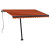 vidaXL Copertină autonomă retractabilă automat, oranj&maro 350x250 cm