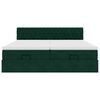 vidaXL Cadru de pat otoman cu saltele Verde &icirc;nchis 160x200cm catifea