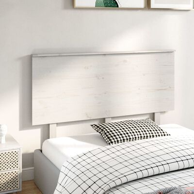 vidaXL Tăblie de pat, alb, 139x6x82,5 cm, lemn masiv de pin