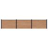 vidaXL Set de Gard 3 buc. 526 x 105 cm WPC și Aluminiu Maro