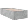 vidaXL Cadru de pat, gri beton, 90x190 cm, lemn prelucrat