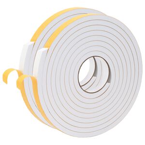vidaXL Bandă din spumă autoadezivă 2 buc. Alb 15mm x 5m Spumă CR
