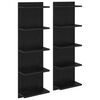 vidaXL Raft de perete 2 buc. Stejar Negru 30 x 15 x 100 cm