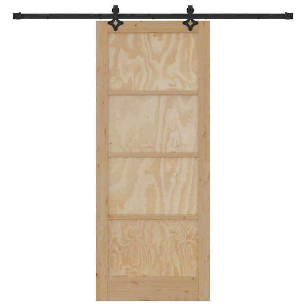 vidaXL Ușă glisantă ORKDAL Maro 86 x 211 cm Lemn de pin masiv