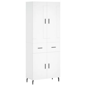 vidaXL Dulap &icirc;nalt, alb, 69,5x34x180 cm, lemn compozit