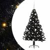 vidaXL Pom de Crăciun artificial pre-iluminat Negru 150 cm PVC