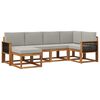 vidaXL Set de canapele de exterior 6 buc. Natural și gri deschis
