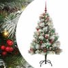 vidaXL Brad de Crăciun artificial Verde și alb 150 cm
