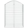 vidaXL Coș gabion arcuit, 100x50x120/140 cm, fier galvanizat