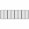 vidaXL Poartă pentru c&acirc;ini 4 buc. Negru 80 x 100 cm Oțel Galvanizat