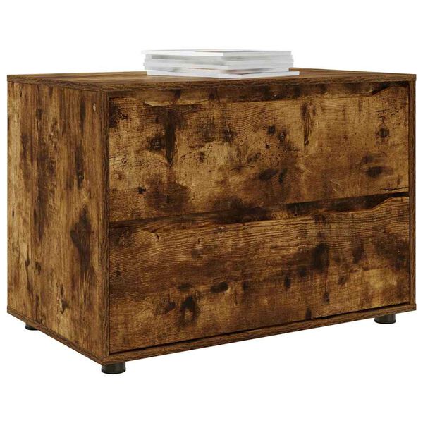 vidaXL Dulap de depozitare Stejar fumuriu 80 x 48 x 57 cm