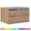 vidaXL Noptieră suspendată Stejar Artizanal 50 x 36 x 30 cm