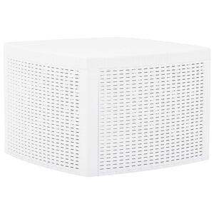 vidaXL Măsuță laterală, alb, 54 x 54 x 36,5 cm, plastic