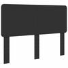 vidaXL Cadru de pat cu headboard Negru 140 x 190 cm Lemn compozit