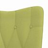 vidaXL Scaun de relaxare cu taburet, verde, textil