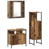 vidaXL Set de mobilier pentru baie 3 buc. Maro Lemn prelucrat